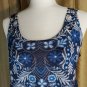 Only Nine Shades Of Blue Floral Lace Tank Size XL