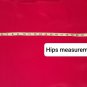 Red Faux Detail Belt Back Knee Split And Zip Closing Size 22W