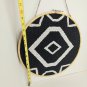 New Handcrafted Black & White Beaded  India  Artisan Wall Hanging