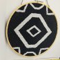 New Handcrafted Black & White Beaded  India  Artisan Wall Hanging