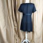 Vintage Erica Black Sheer Bow Waist Back Zip Dress Size M