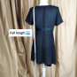 Vintage Erica Black Sheer Bow Waist Back Zip Dress Size M