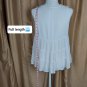 Indigo Soul White Crochet Detail Front Sleeveless Top Size S