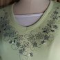 NEW Trilogy Green Sparkle Detail Neckline Top Size XL