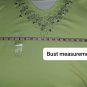 NEW Trilogy Green Sparkle Detail Neckline Top Size XL