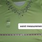 NEW Trilogy Green Sparkle Detail Neckline Top Size XL
