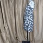 Vintage Old Navy Black & Beige Floral Print Cotton V Neckline Adjustable Straps