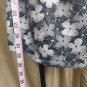 Vintage Old Navy Black & Beige Floral Print Cotton V Neckline Adjustable Straps