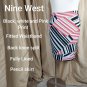 Nine West Black, White, Pink Print Pencil Skirt Size 16