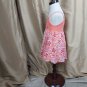 Koala Kids Peach Floral Print Cotton Blend Ruffled Hem Fully Lined Dress Size 18