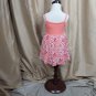 Koala Kids Peach Floral Print Cotton Blend Ruffled Hem Fully Lined Dress Size 18