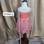 Koala Kids Peach Floral Print Cotton Blend Ruffled Hem Fully Lined Dress Size 18