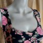 Forever 21 Black Floral Print Cotton Blend Mini Dress Size S