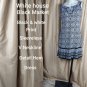 White House Black Market Black & White Print Detail Hem Dress Size S