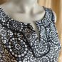 White House Black Market Black & White Print Detail Hem Dress Size S