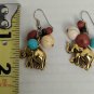 Vintage Gold-tone Elephant&Acirc;&nbsp;Earrings Drop Dangle Hook