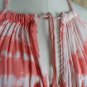 Venus Peach & White Tie Dye Lace Ruffled Detail Hem Goddess Maxi Dress Size L