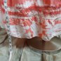 Venus Peach & White Tie Dye Lace Ruffled Detail Hem Goddess Maxi Dress Size L