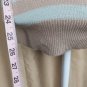 Ann Taylor LOFT Brown & Blue Silk Blend Striped Button Detail Lightweight...