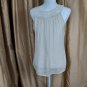Adiva Ivory Lace Tie V Neckline Romantic Sleeveless Top Size S