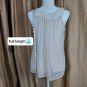 Adiva Ivory Lace Tie V Neckline Romantic Sleeveless Top Size S