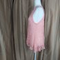Rewind Peach Lace Knit Sheer Button  Back Size M