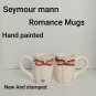 2New Romance Pink Hand Painted Exclusively For Seymour Mann Mugs