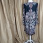 Emma & Michele Black And Red Print Princess Sleeves Slip On Dress Size 14