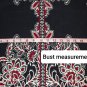 Emma & Michele Black And Red Print Princess Sleeves Slip On Dress Size 14