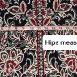 Emma & Michele Black And Red Print Princess Sleeves Slip On Dress Size 14