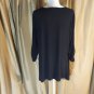 Cato Black Scrunched Sleeves Po Kets Top Size L