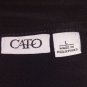 Cato Black Scrunched Sleeves Po Kets Top Size L