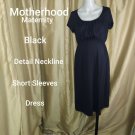 Motherhood Maternity Black Detail Neckline Dress Size S