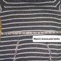 Ann Taylor LOFT Gray & White Striped Zip Front Pouch Sweat Shirt Size XS
