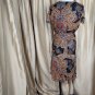Citrine Brown Floral Print 100% Silk Dress Size 8