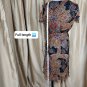 Citrine Brown Floral Print 100% Silk Dress Size 8