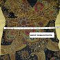 Citrine Brown Floral Print 100% Silk Dress Size 8