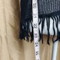a.n.a Black Cotton Detail Net Knit Top Size L