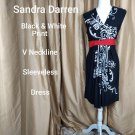 Sandra Darren Women's Sleeveless Maxi Empire Waist Dress Stretch Black Size 10P