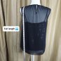 Talbots Black Sheer Over Sparkle Tank Detail Neckline Top Size 8