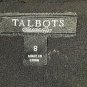 Talbots Black Sheer Over Sparkle Tank Detail Neckline Top Size 8