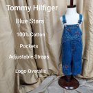 Vintage TOMMY HILFIGER  blue stars logo  Overalls  Sz 6-12 Mos