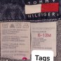 Vintage TOMMY HILFIGER  blue stars logo  Overalls  Sz 6-12 Mos