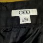 Cato Black Fitted Waistband Layed Hem Skirt Size 12
