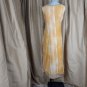 Shuffle Designer Wear Gold & Yellow Floral Detail Side Splits Dress Size S