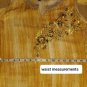 Shuffle Designer Wear Gold & Yellow Floral Detail Side Splits Dress Size S