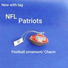 NFL Patriots Mini Football Ornament/ Charm