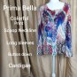 Prima Bella Printed Sparkle Detail Cardigan Size M