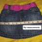 Old Navy Blue Denim Pink Bow Pocket Skirt Size 18-24 Mos.