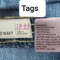 Old Navy Blue Denim Pink Bow Pocket Skirt Size 18-24 Mos.